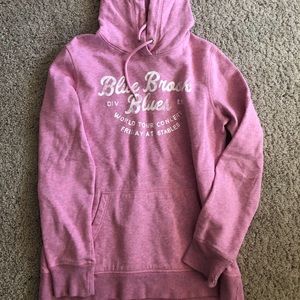 pink hoodie blue ranch blues